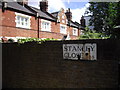 Wall and sign in Stanley Close