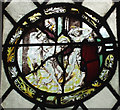 SO8519 : Holy Trinity - Ancient Stained Glass (4) by Rob Farrow