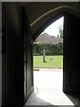 Looking out of the south door at St Mary