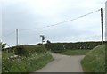 Approaching the road junction north of Pen-y-parc