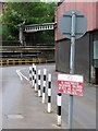 Stocksbridge - roadsign at steelworks entrance