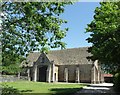 Fourteenth-century Abbey barn at the Somerset Rural Life Museum.