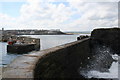 Atop the harbour wall at Portstewart