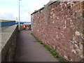 Walls beside a footpath along the railway cutting, Teignmouth