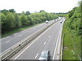 Looking westwards on the A3 from the Hangers Way Footbridge