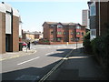 Looking out from Lees Lane into Forton Road