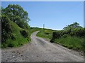 Track leading to Lletyrhyddod from unclassified road