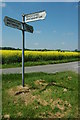 Signpost at road junction