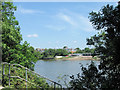 University of London Boathouses, Hartington Road, from the Thames Path, Kew