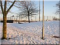 Basketball Courts in the snow