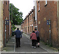 Long terrace on a one way street