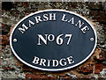 Marsh Lane Bridge nameplate, near Wolverhampton