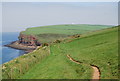 NX9412 : View north to St Bees Lighthouse by N Chadwick