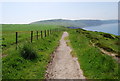 Looking south along the coast path near Kells