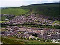 Mynydd Y Dinas to Penrhiwfer with Williamstown school at centre