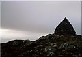 NN5865 : Huge summit cairn on Beinn Mholach by John Ferguson