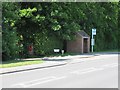 Bus shelter by the drive