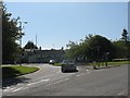 The roundabout at the Anglesey end of the Menai Bridge