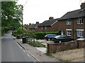 Looking NE along Bekesbourne Lane past Lackenden Cottages