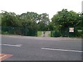 Gate across road into Williamwood Golf Course