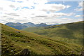 NN3731 : View across SW slopes of Ben Challum to Ben Lui and Ben Cruachan by Thomas Dick