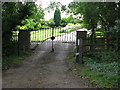 Ornamental security gates to Grainingfold Farmhouse