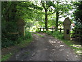 Gateposts at entrance to Leverance Farm