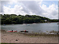 SN0106 : Boats at low tide at Lawrenny Quay by John Duckfield