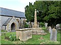 ST4024 : Churchyard and cross, Drayton by Robin Drayton
