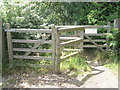 Gate approaching Prospect Lane on the footpath from Northcroft Road