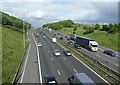 The M62 looking East from Field Head Lane, Birstall