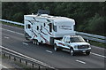 SP2096 : M42 - 5th wheel pick-up truck and triaxle caravan by John Carver