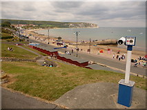 SZ0379 : Swanage: view over the bay by Chris Downer