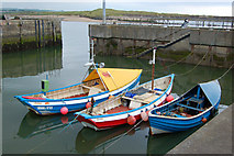 NU2604 : Cobles in the harbour, Amble (1) by Andy F