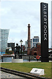 SJ3389 : 'Albert Dock', 'Billy Fury' & in the background 'The Pump House' by Row17