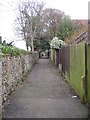 Footpath and flint wall