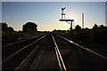 Straight line towards Brough at Welton crossing