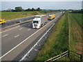 SX9796 : Lorries, on the M5, near Poltimore by Roger Cornfoot