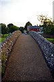 Crossing the packhorse bridge