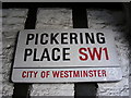 TQ2980 : Street sign Pickering Place by PAUL FARMER