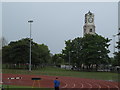 Clock Tower, Stanley Park from athletics stadium