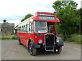 Vintage bus at Redmire Station