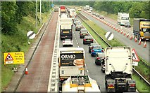 J2965 : Motorway queue near Lisburn (2) by Albert Bridge