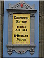 Plaque On Cromwell Bridge