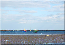 NU2613 : Boats in the haven south of Boulmer village by Andy F