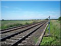 Road, rail and landing strip near Durham tees Valley Airport