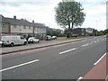 Looking across South Road towards Endeavour Close