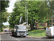 TQ7769 : Replacing street light on Medway Road by David Anstiss