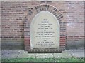 Memorial stone at Luther King House