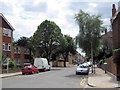 Abbeville Road, Clapham, with shops in the distance